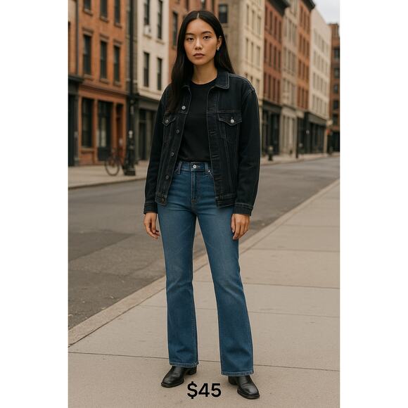 7 For All Mankind Easy Boot Jeans – Size 31-Inseam 33 Tall Girl Friendly - Picture 1 of 7